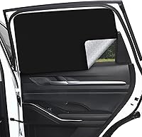 Vista 1 de ZATOOTO 2 fundas para ventana trasera – Parasoles para ventana lateral del automóvil – Protección magnética reflejada de la luz solar para el bebé