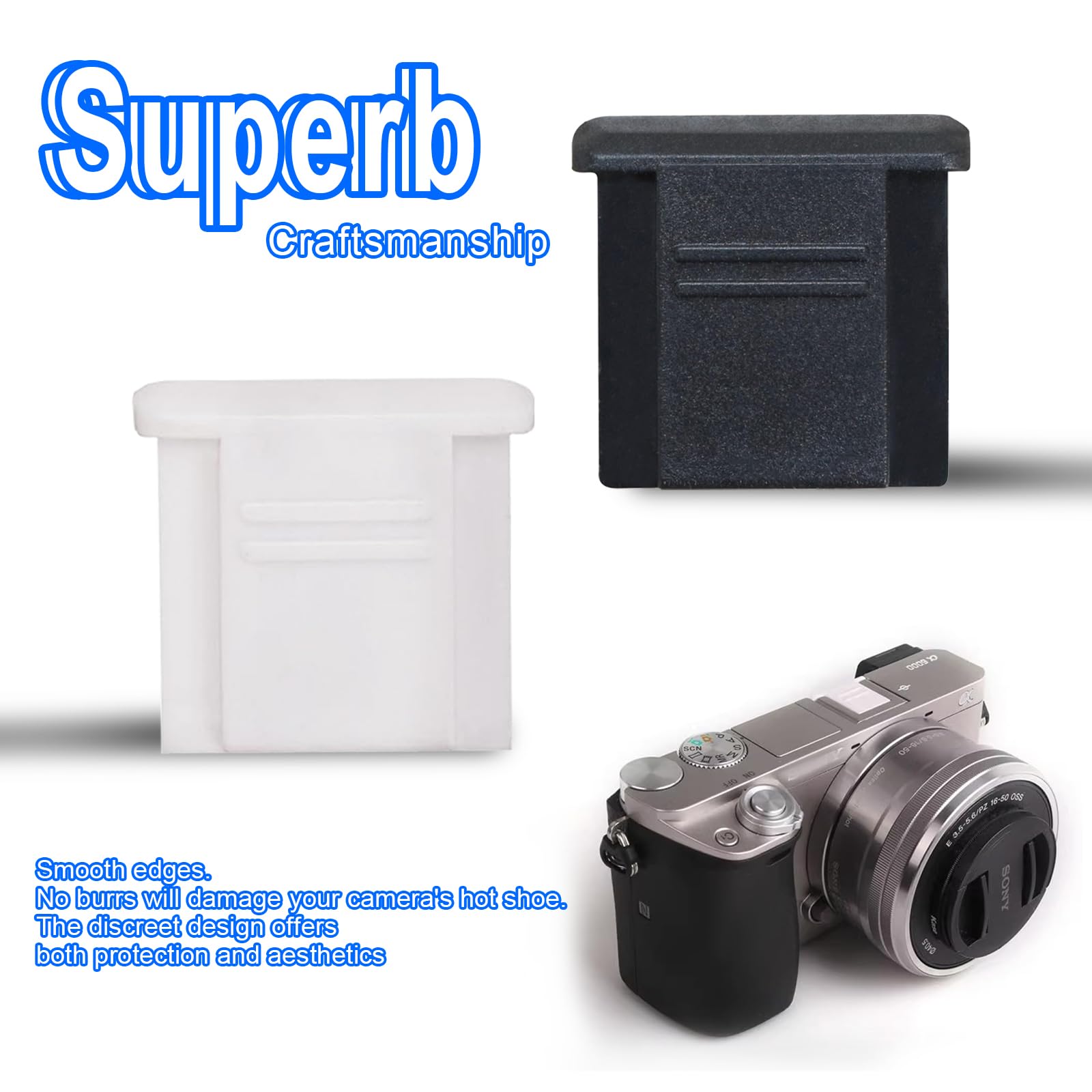 VGOL 2 Stuks Camera Hot Shoe Beschermhoes – Stofdichte Cap Voor Nikon, Panasonic & Olympus Spiegelreflexcamera's – Kunststof, Zwart