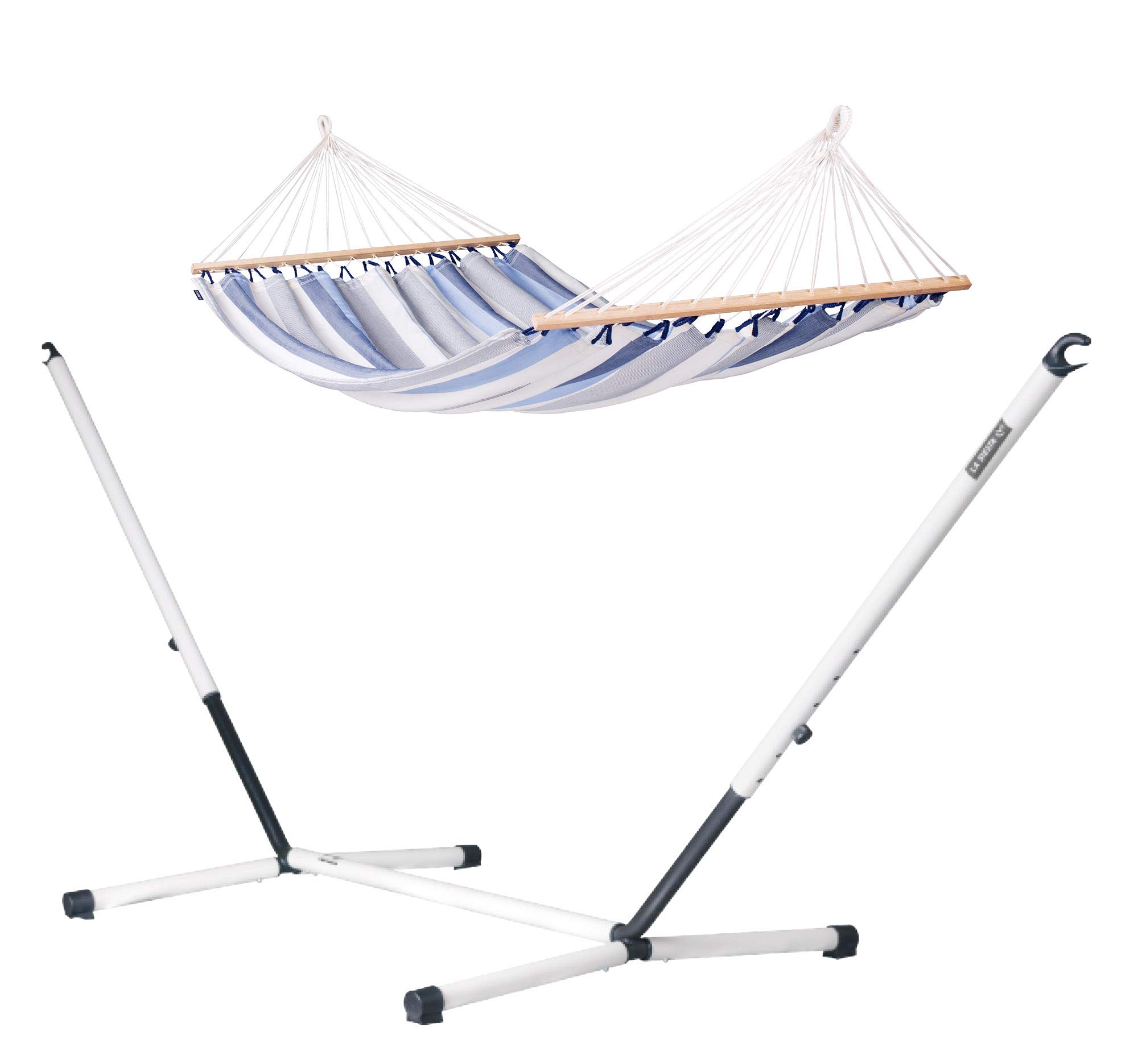 LA SIESTA - Alisio Sea Salt – Hamac double extérieur + armature en acier revêtu par pulvérisation
