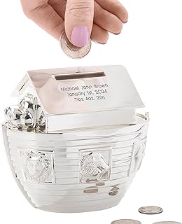 Things Remembered Engraved Noahs Ark Bank for The New Baby (Free Customization)