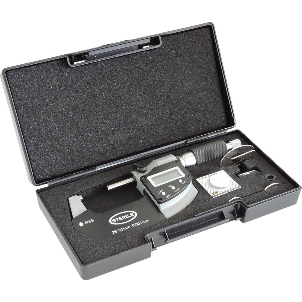 STEINLE 2245 Bügelmessschraube Digital 0-25 mm DIN 863, Schutzart IP65