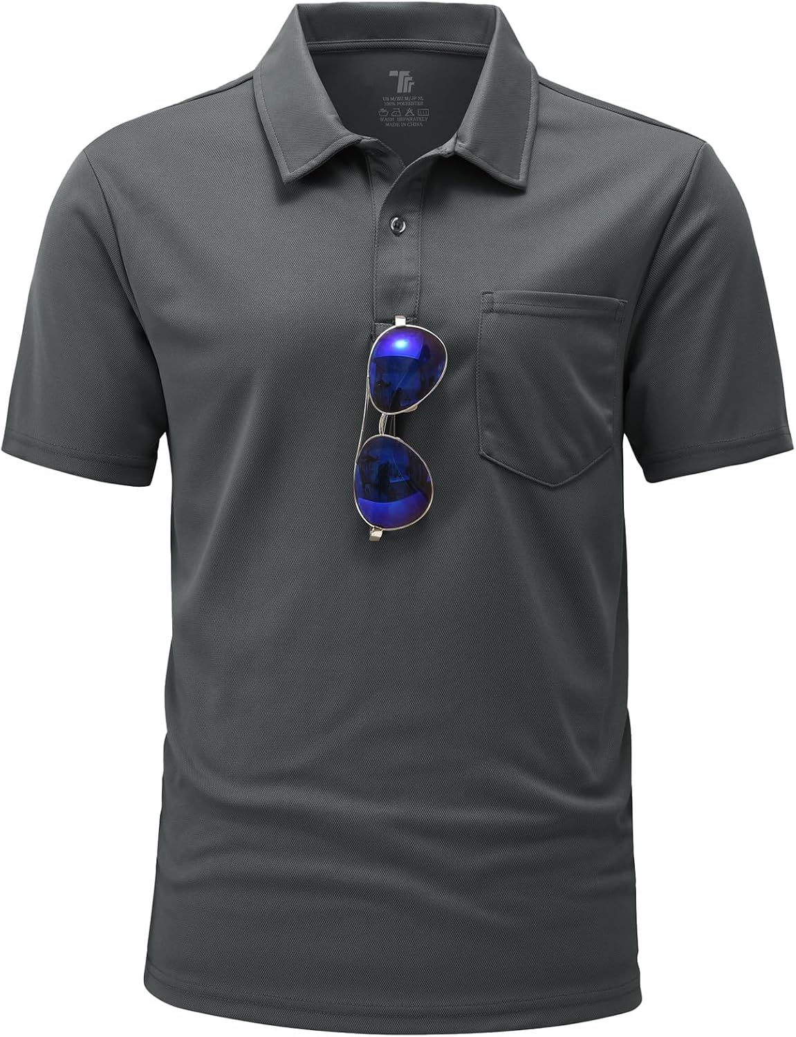 BGOWATU Men's Polo Shirts Short Sleeve Collared Golf Shirts Quick Dry Tennis Shirt Outdoor Sports Causal Shirts