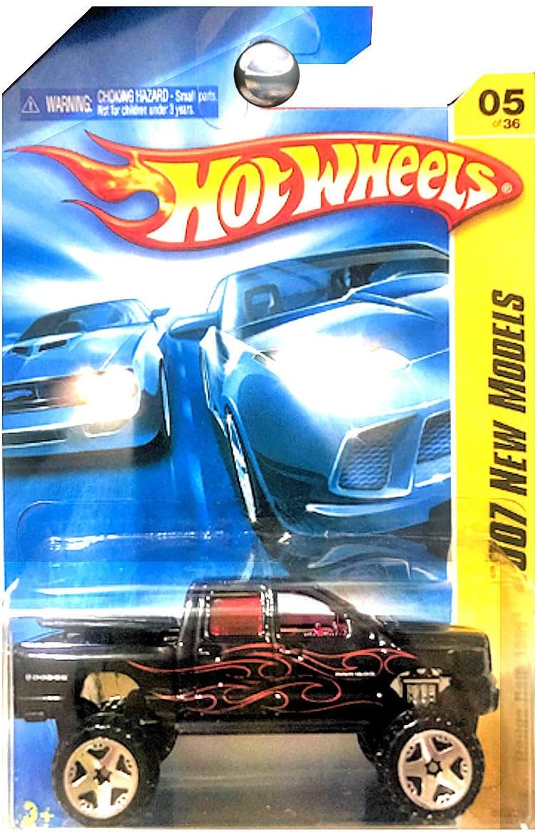 Mattel Hot Wheels 2007 New Models 1:64 Scale Black Dodge Ram 1500 Die Cast Truck #05