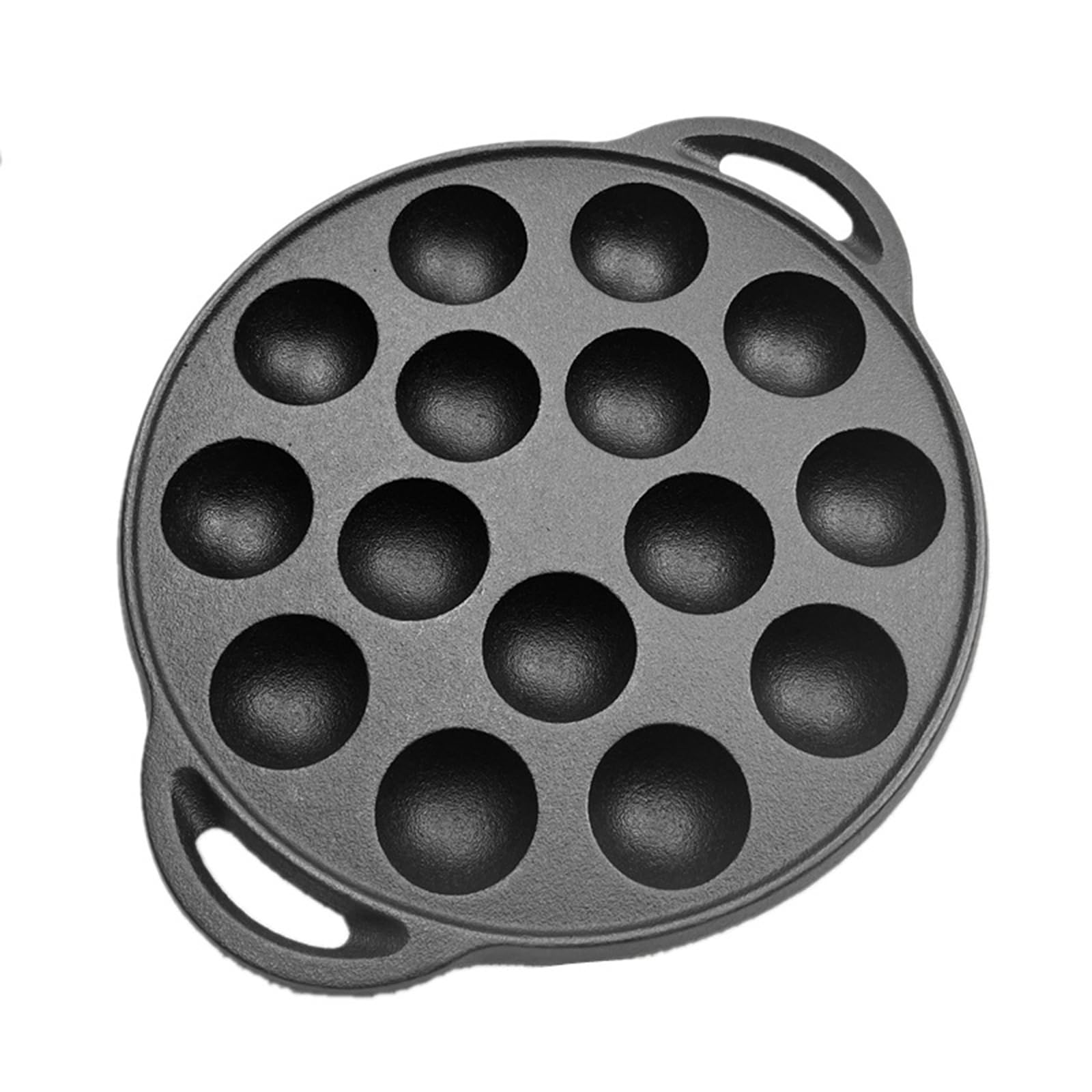 ZEPFJHE 15 Hole Takoyaki Grills Pan Cast Iron Octopuses Ball Maker Nonstick Escargot Plate for Snail and Meatballs Octopuses Ball Pan