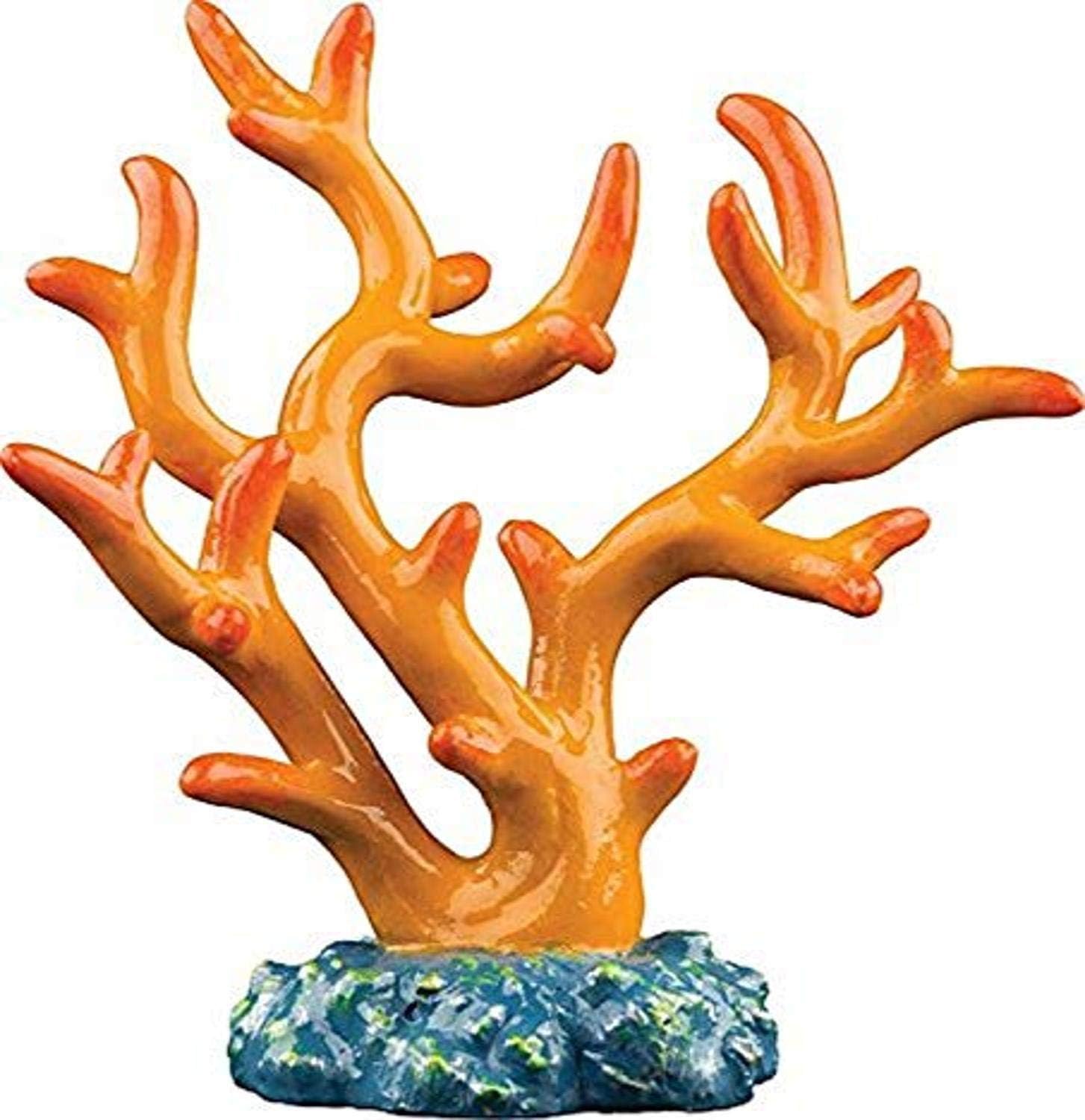 GloFish Coral Ornament for Aquariums, 2 x 2.9 x 4.2 inches, Yellow