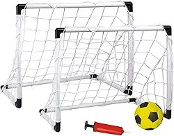 Brinquedo Futebol Kit 2 Mini Traves Golzinho Infantil Gol com Bola e Bomba Jogo Chute a Gol