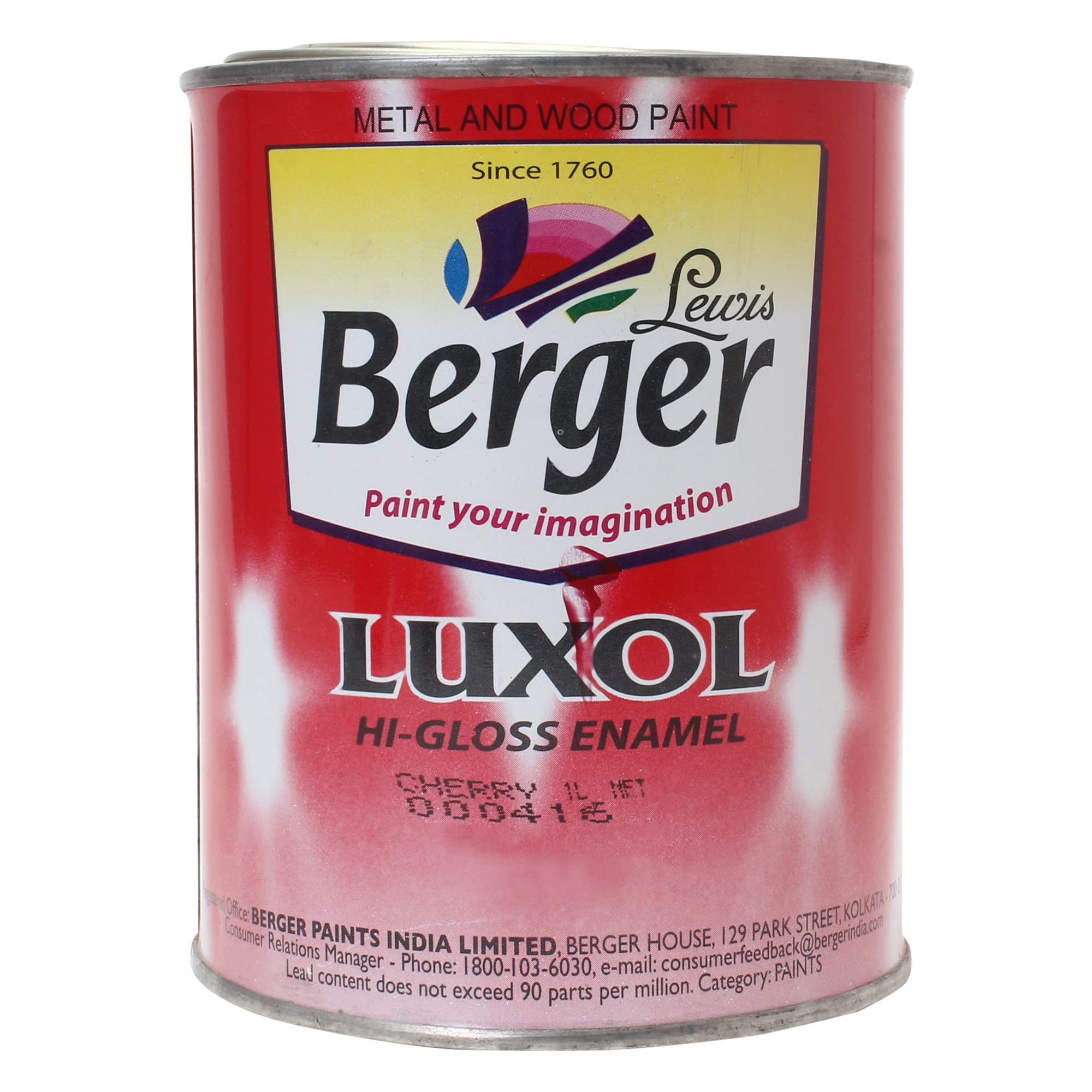 BERGER Luxol Hi Gloss Enamel Cherry 1Ltr (B0C3M9XSLV) Amazon Price History, Amazon Price Tracker