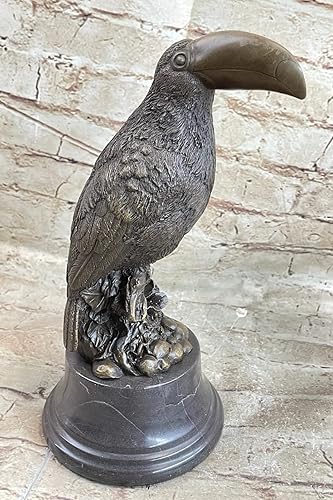 Miniatura 5 de EUROPEAN BRONZE Estatua Escultura de pájaro de vida silvestre estilo francés, bronce fundido en caliente, figura decorativa de regalo