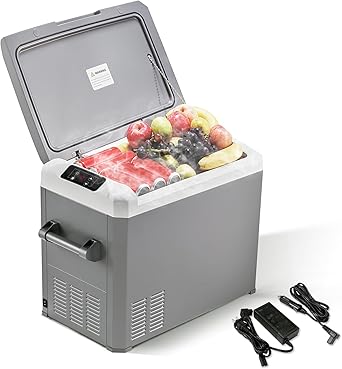 Portable Refrigerator, 12 Volt Car Freezer, 44 Quart42 Liter Cooler Refrigerator, 12V Fridge for Camping,Outdoor,Home,Truck,Van - 12/24V DC and 100-240V AC