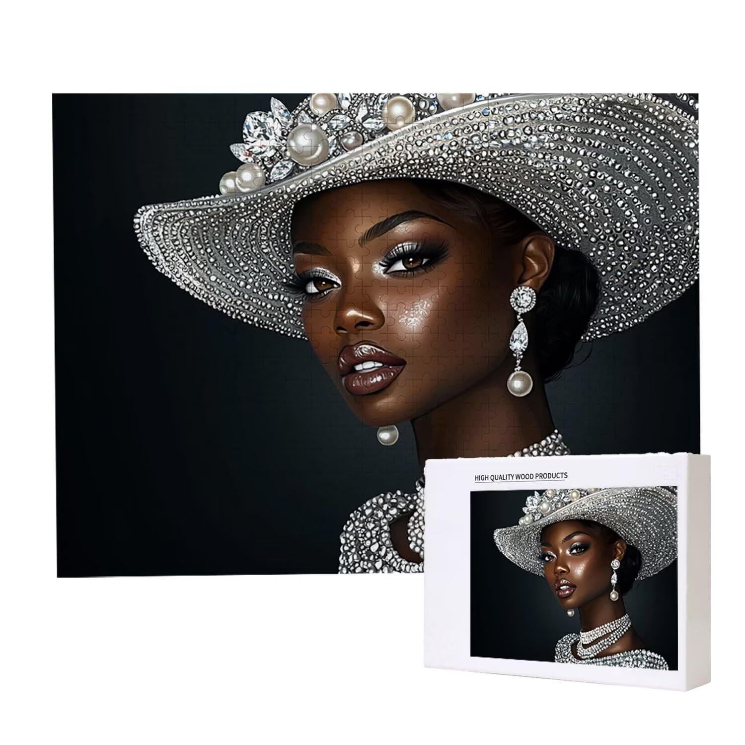Puzzle de 2000 Piezas Puzzle Adultos 100x70cm Juego Educativo Regalos Rompecabezas para Adultos y niños a Partir de 14 Años, Regalo Creativo para la Relajación - (Mujer con Sombrero) t-116