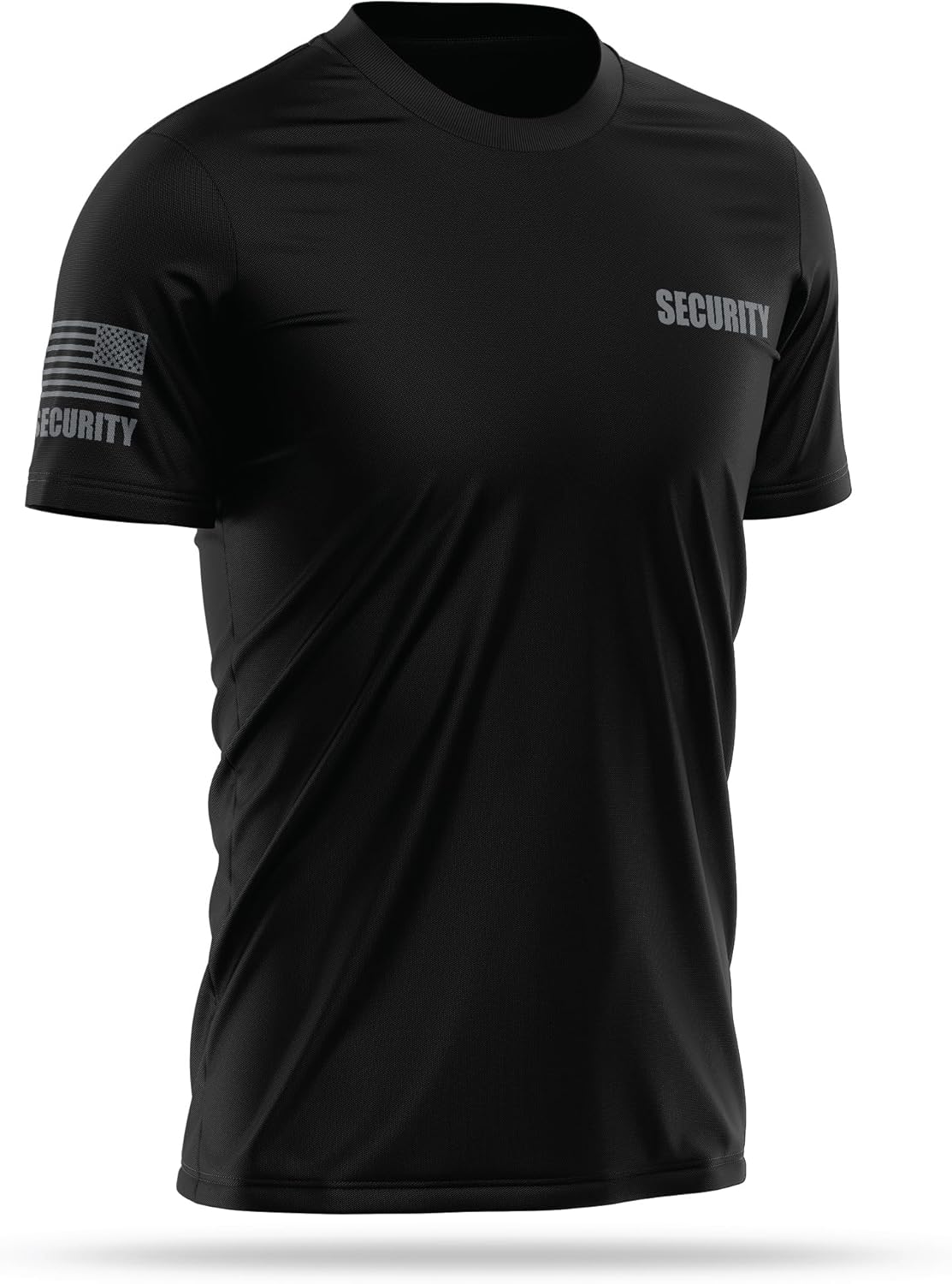 Security Utility Shirts for Men - USA Patriotic Lightweight Tee - Micro Polyester, Moisture-Wicking Quick-Dry Comfort.
