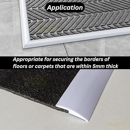 Miniatura 5 de Tira de transición de suelo autoadhesiva, azulejos de madera, vinilo cubierta de transición laminada, borde de puerta, umbral de puerta para suelos