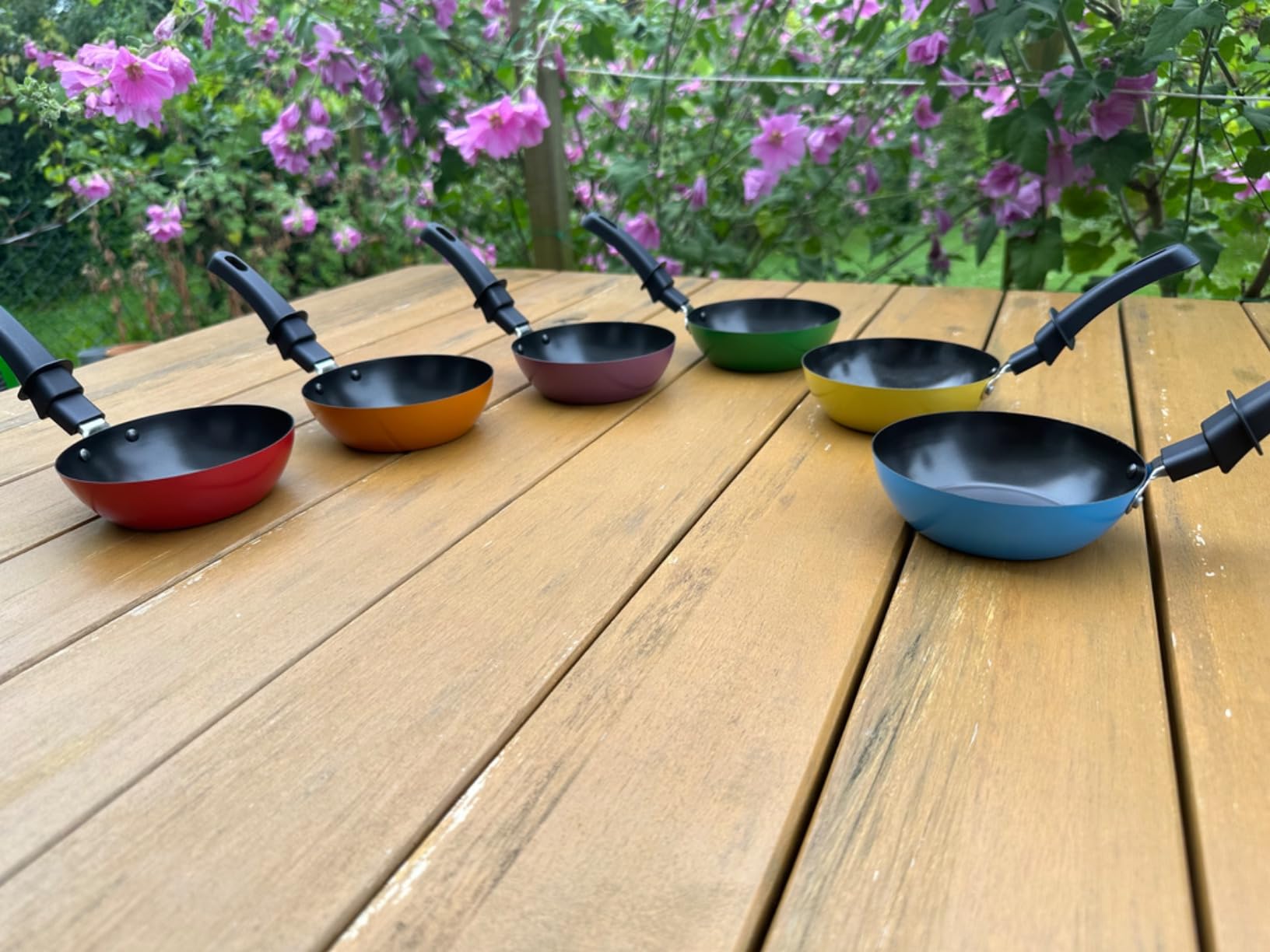 Amazon.de RoDzj Mini Wok Set 6 Personen Ø12 cm Antihaftbeschichtet