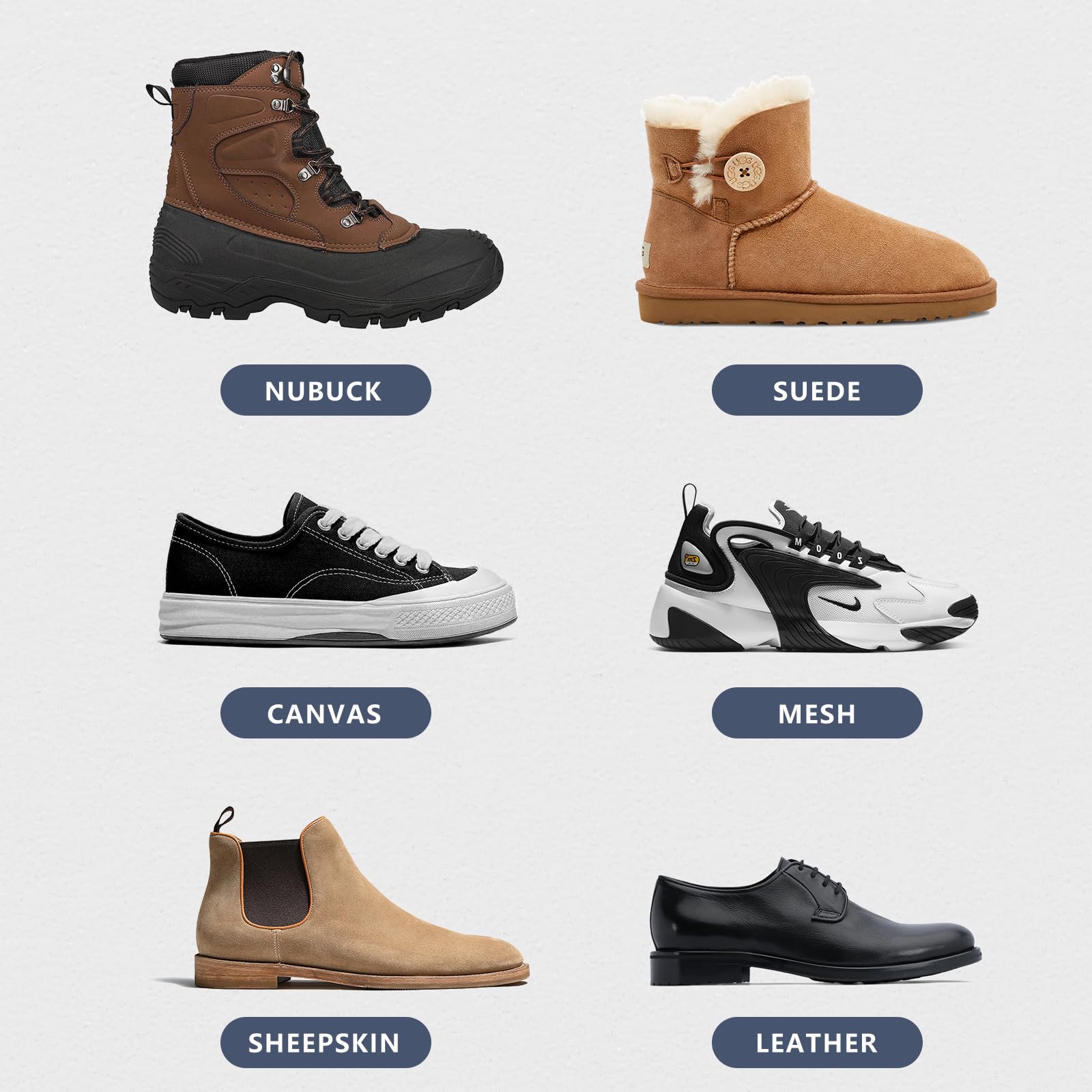 Kit de cuidado de zapatos de piel de oveja y gamuza para Uggs impermeabilizante, solución de limpieza profunda, protector de zapatos Spary para botas Uggs, kit de cuidado para pantuflas Uggs