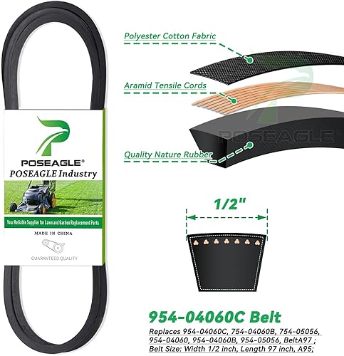 Miniatura 8 de Paquete de 2 conjuntos de husillo 918-04822B preengrasados con correa 954-04060C que reemplazan a 918-04822, 918-04822A, 918-04889, 918-04889A para