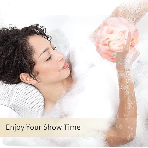 Miniatura 6 de Esponja de esponja de baño, esponja de ducha, esponja de malla exfoliante, puf de ducha, esponjas de baño para mujeres y hombres, accesorios de baño