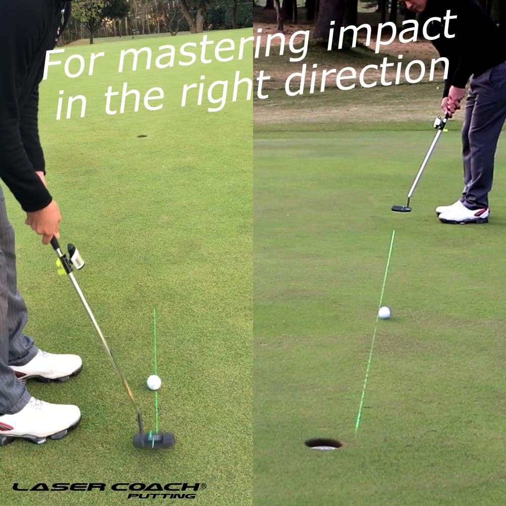 GREENON Laser Coach Putting - Golf Putter Practice Training Aid - Shines Bright Green Laser Light to Guide & Improve Your Putting - Attach to Any Putter - Rechargeable - Indoors Outdoors Office Home : Sports & Outdoors