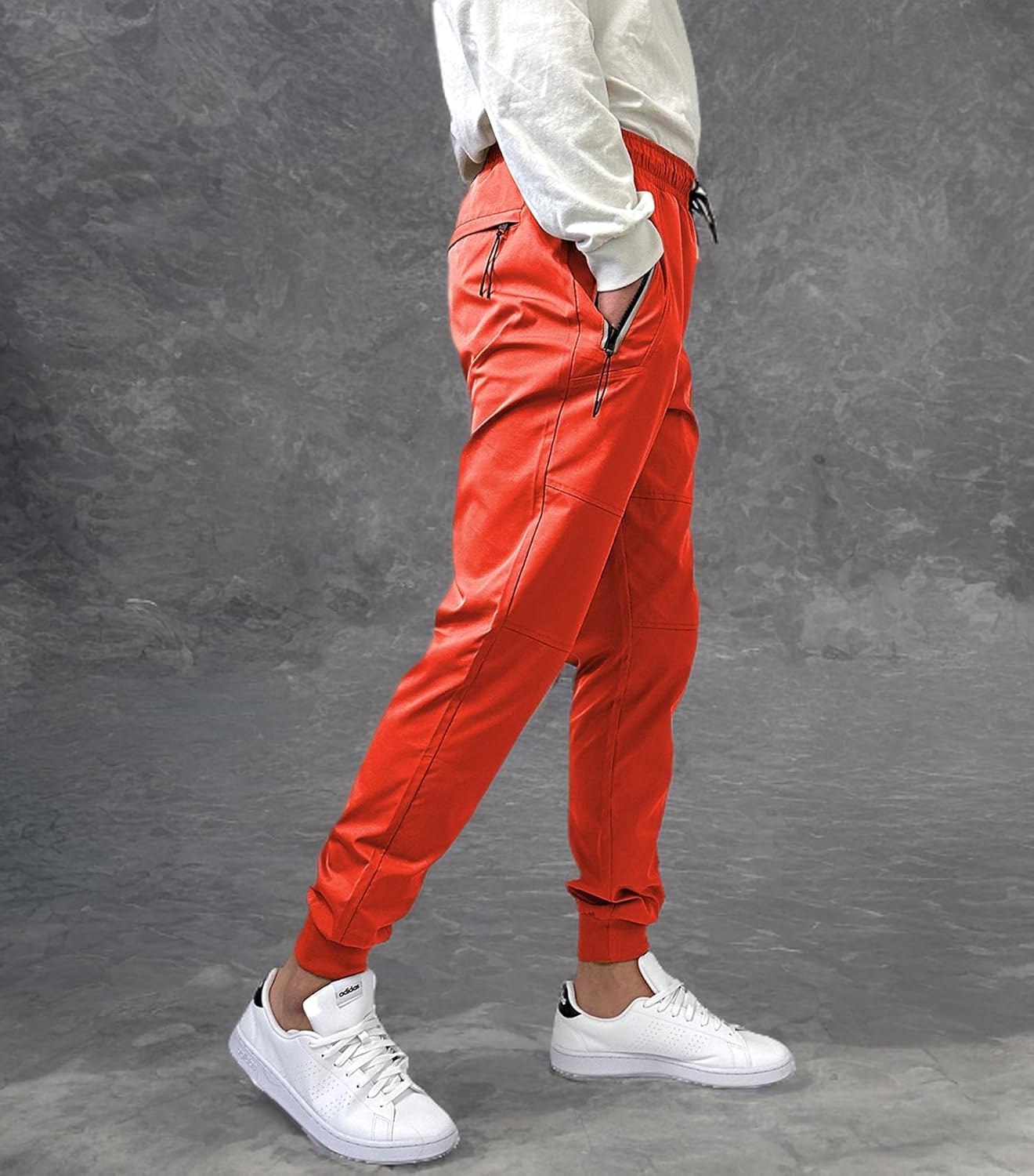 Southpole Mens Men's Quick-Dry Water Resistant Nylon Track Jogger Pants W/Zipped Pockets - Image 6