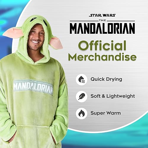 Miniatura 4 de The Mandalorian - Sudadera con capucha de gran tamaño, cómodas y cálidas con capucha de Star Wars para mujeres y hombres, manta suave de Yoda con