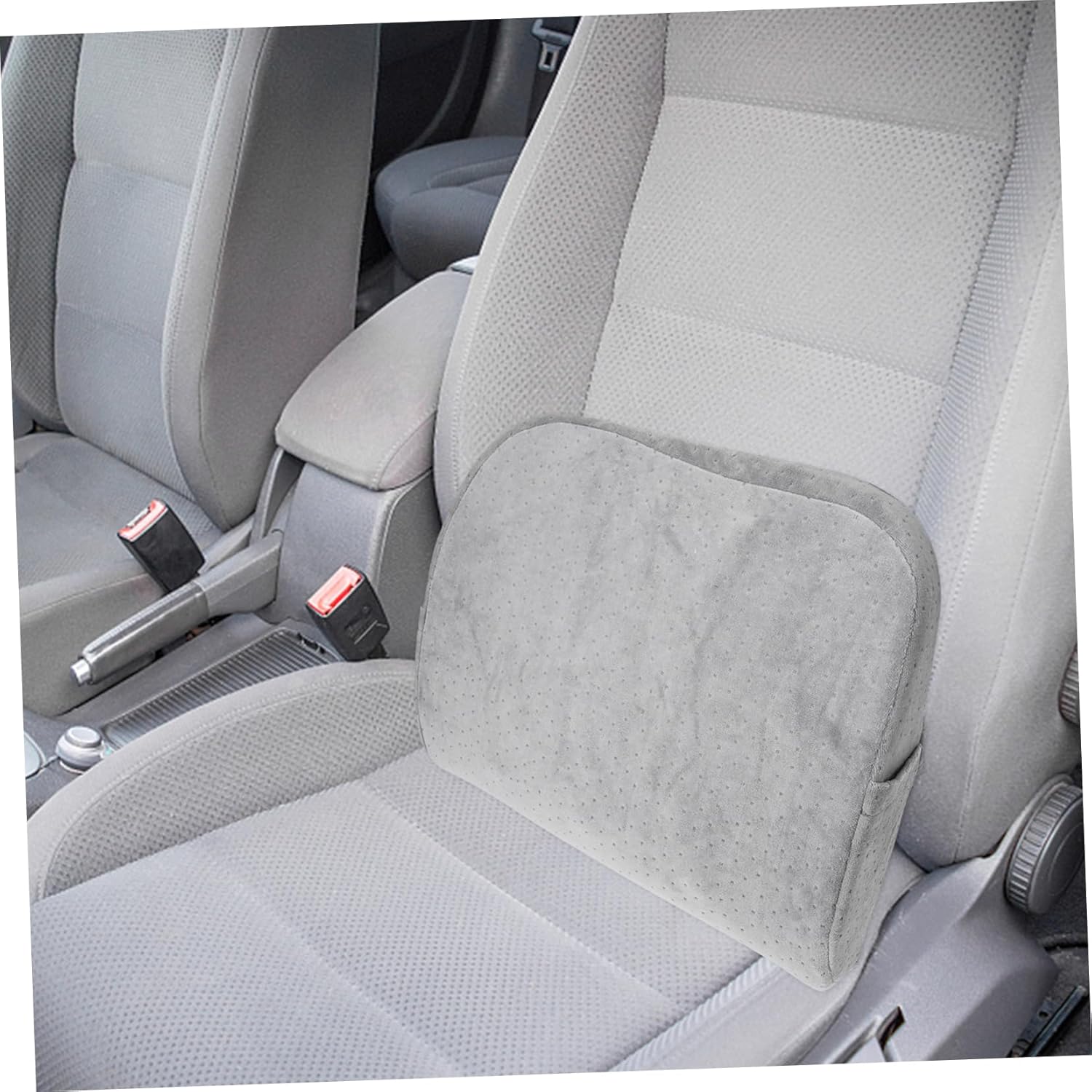 Comfortable Memory Foam Lumbar Support Pillow for Car Office Ergonomic Back Cushion for Lower for Long Drives Pregnancy Gray