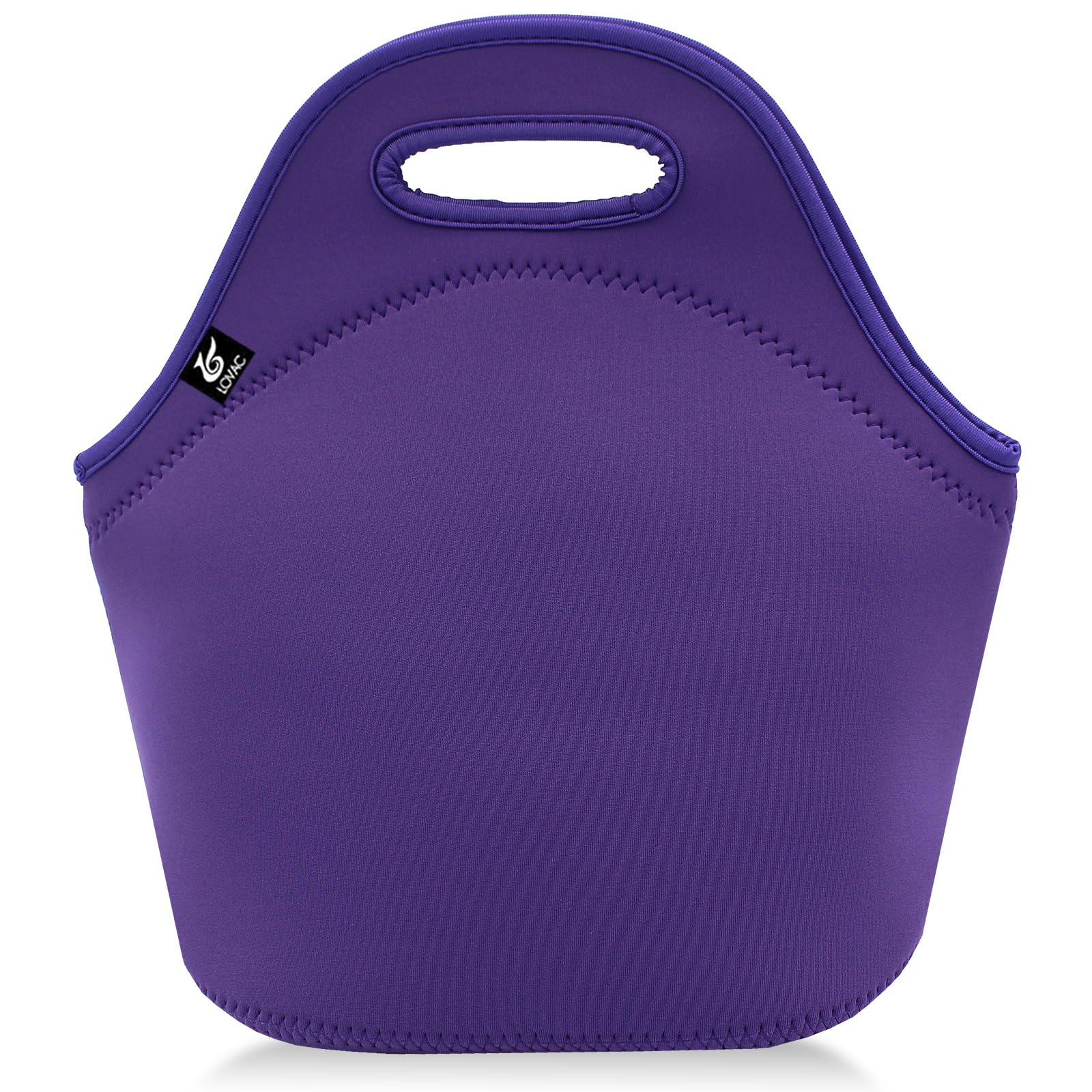LOVAC Neoprene Lunch Bag, Thick Insulated Lunch Bag - Durable & Waterproof Lunch Tote With Zipper For Outdoor Travel Work(Purple)