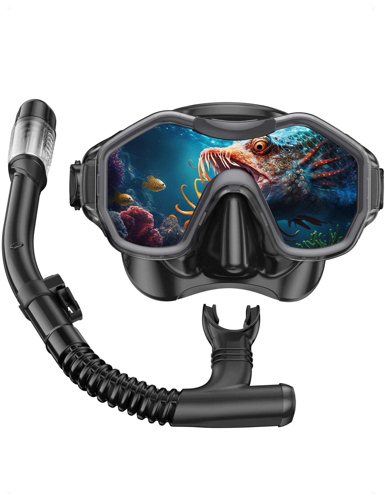 Masque Plongée Adulte Masque Tuba Adulte Masque Snorkeling Adulte avec Masque à Large Vue et Tuba Masque et Tuba Adulte pour la Natation et la Plongée