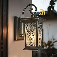 Vista 7 de ALVIME - Lámparas de pared para exteriores, accesorios de iluminación exterior de bronce aceitado de 14 pulgadas, luces impermeables