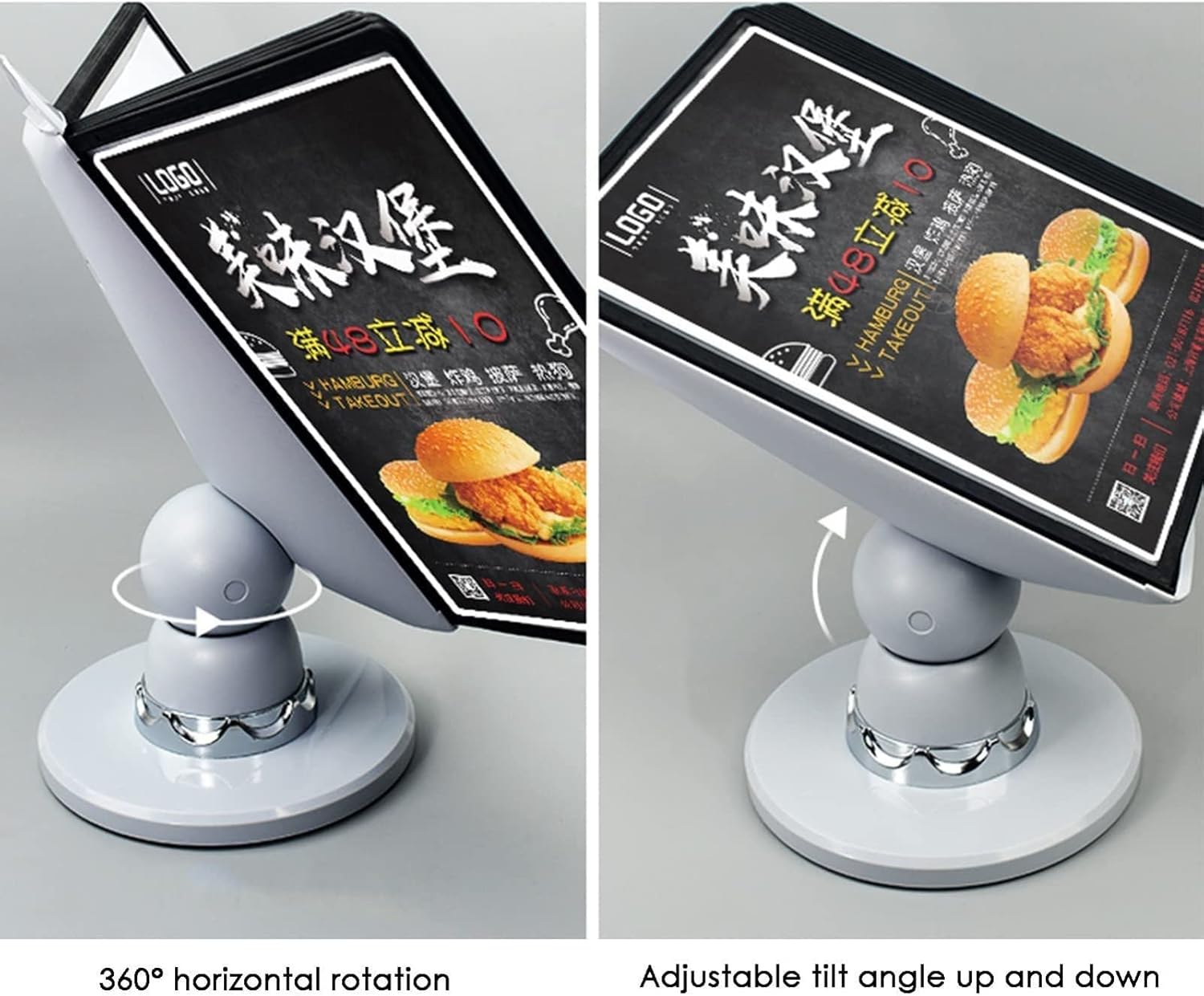 Adjustable Desk Reference Organizer, Catalog Display Rack, with 10/20 Panels Easy-Load Pockets, Desktop Reference and Display System, for Office/Home Display and Storage A4 Docum,20 Pages