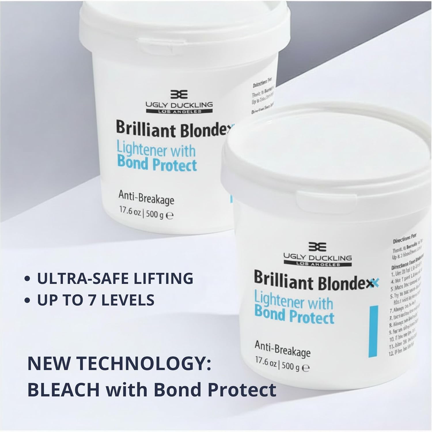 Brilliant Blondexx Professional Bond Protect Bleach White Powder for Hair, Controlled Lightener for Chemically Treated and Damaged Hair, 17.6 oz