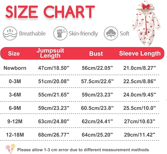 AMAWMW Newborn Baby Girl Winter Outfit Hooded Jumpsuit Infant One Piece Romper Baby Warm Snowsuit Clothes Gifts Set