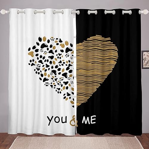 Miniatura 16 de Cortinas con teclas de piano, notas musicales, cortinas de ventana para niños, niñas, adolescentes, con patrón musical, cortinas de ventana para