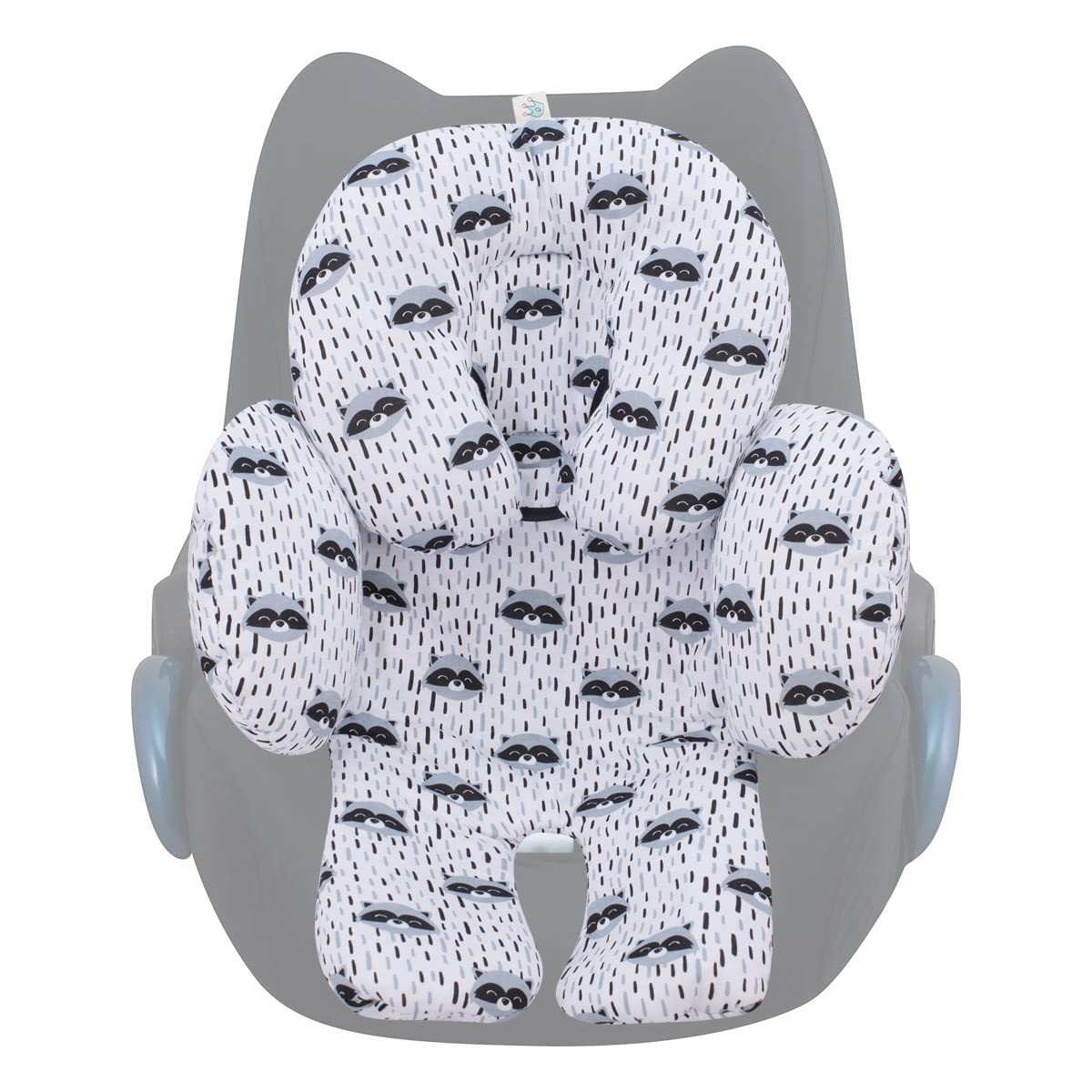 JYOKO Kids Reductor Universal Bebé 2 Piezas, Algodón Orgánico, para Cochecito Y Silla De Coche Grupo 0, Hecho En Barcelona – Soporte De Cabeza Y Cuerpo – Black Series — view 31
