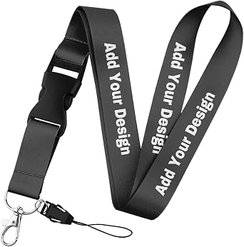 50 Pcs Custom Lanyards Personalized Lanyard add Text Logo 17.7" x 0.8" with Detachable Buckle for School Company