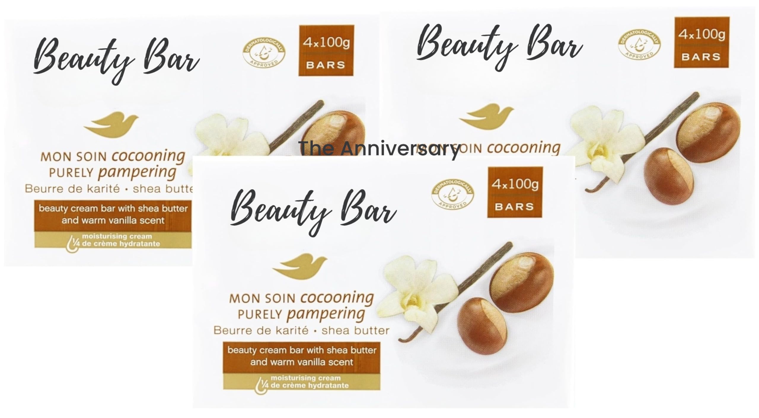 Pampering Beauty Bar Soap 12x90g, Brown, 7.5 g (Pack of 12)