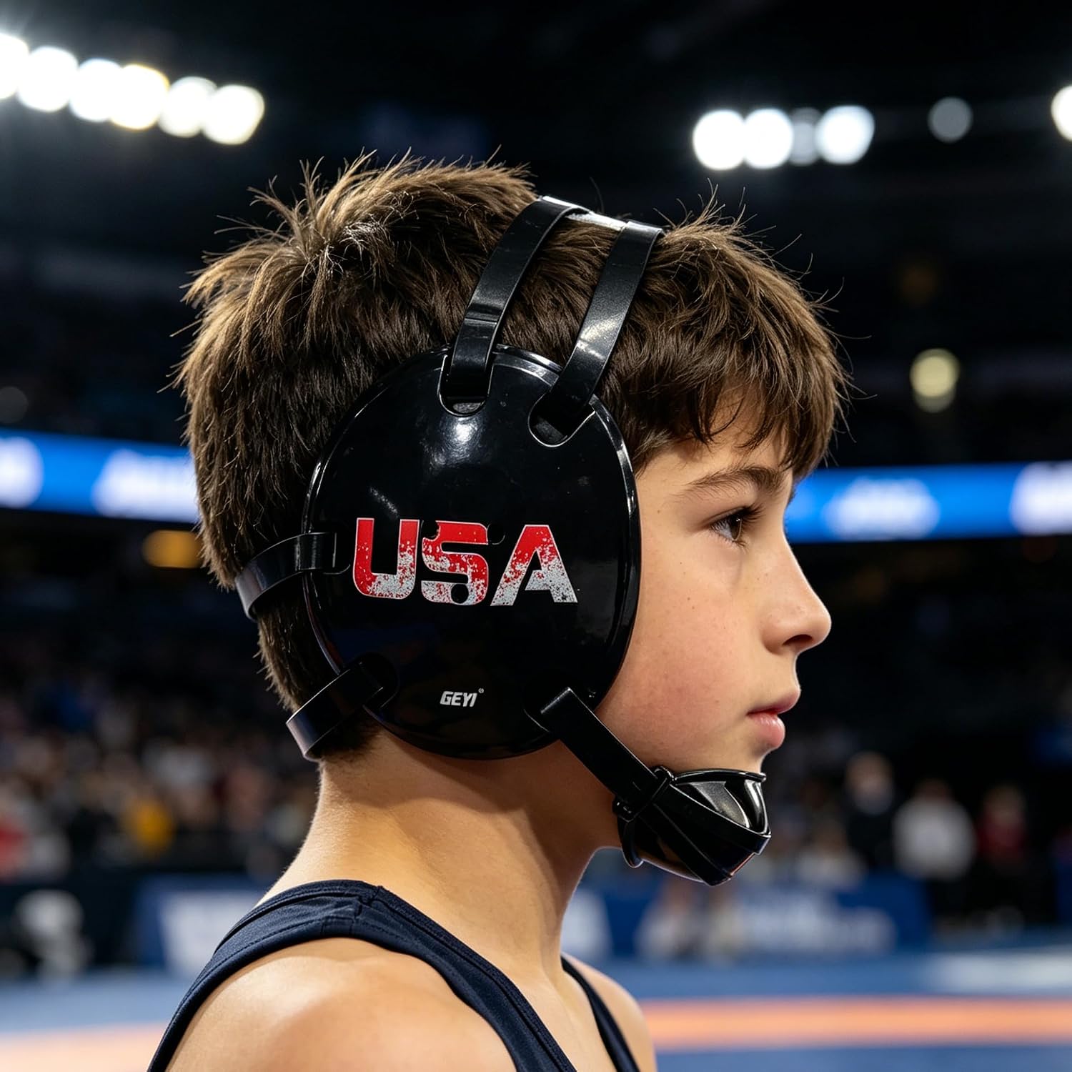 Wrestling Headgear USA Flag Digital Printing Art(Adult&Youth)