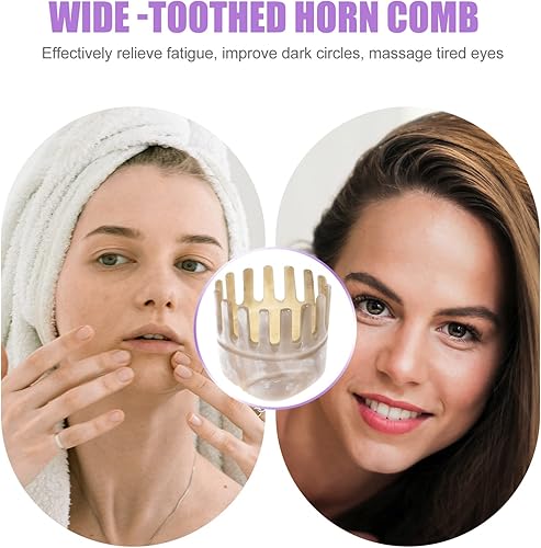 Miniatura 7 de Healifty Cepillo Gua Tool Peine Niñas Masajeador de cuero cabelludo Sha Guasha Cuerno portátil Cuerno de Cuerno de Cuerno de Mano Mujer Pulpo