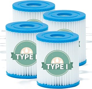 SHUAIG Type I Pool Filters Cartridges for Bestway 58381,Replacement Easy Filter Cartridge,Swimming Inflatable Pool Filter,Reusable Hot Tub Filter Cartridge for Tube Pool Cleaning (4pcs)