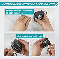 Vista 8 de SFW Candado de huellas dactilares con llave, casillero de combinación resistente, resistencia al agua con códigos, acceso por aplicación para valla