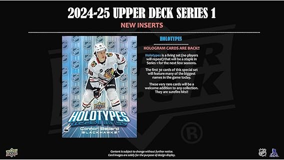 Upper Deck 2024-25 Series 1 Hockey Blaster Box (48 Hockey Cards)