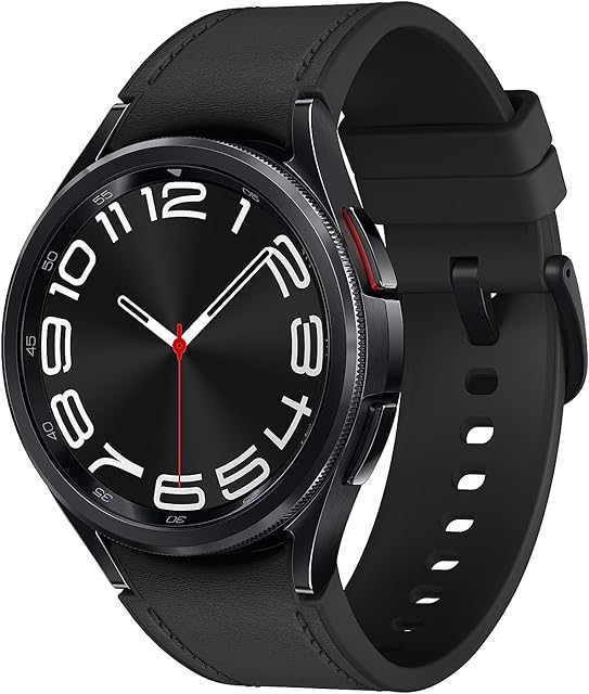 SAMSUNG Galaxy Watch 6 Classic 43mm Bluetooth Smartwatch w/ Rotating Bezel, Fitness Tracker, Personalized HR Zones, Advanced Sleep Coaching, Heart Monitor, BIA Sensor, US Version, Black