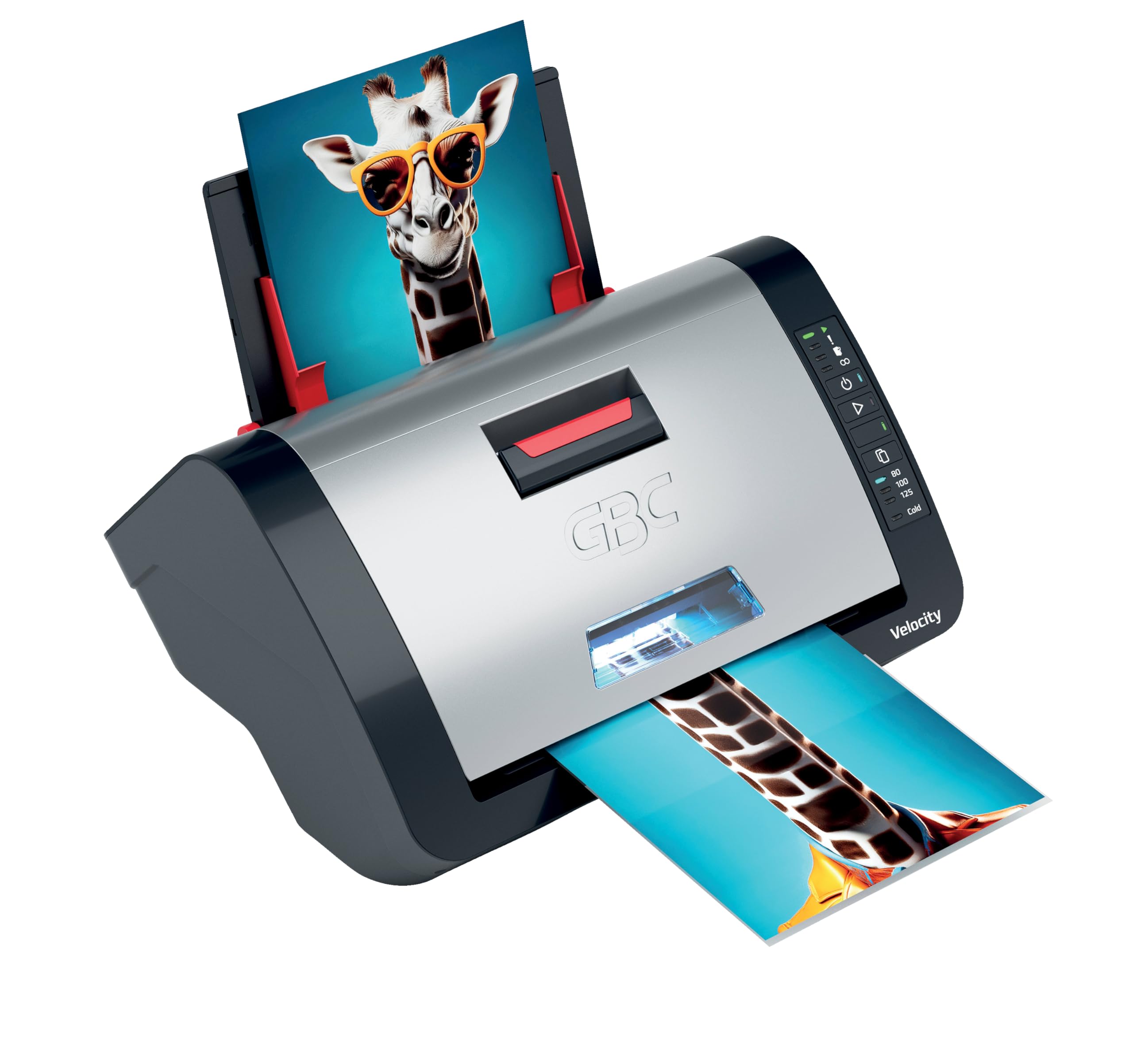 Plastificatrice Automatica GBC Velocity A4 - Plastificatrice da Tavolo con Allineamento e Taglio Automatico, Riscaldamento Rapido - Include Cartuccia Starter 80 Micron 42,5x23,5x34cm