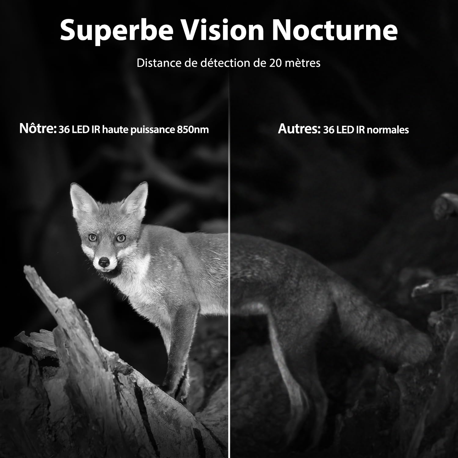VOOPEAK Camera de Chasse Solaire - 4K UHD 85MP Camera de Chasse WiFi Bluetooth Rechargeable, Caméra Chasse Vision Nocturne Infrarouge Activée par Mouvement Temps de Déclenchement 0,1s Étanche IP66