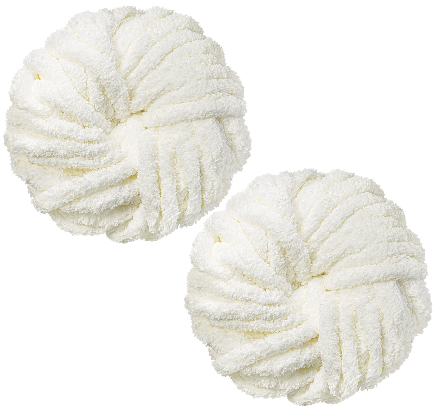 ilauke Chunky Wool Yarn 250g X 2 for Knitting Crochet, Blankets, Dolls, Rugs, Bags, Hats, Pillows, Cushions, Cat Beds