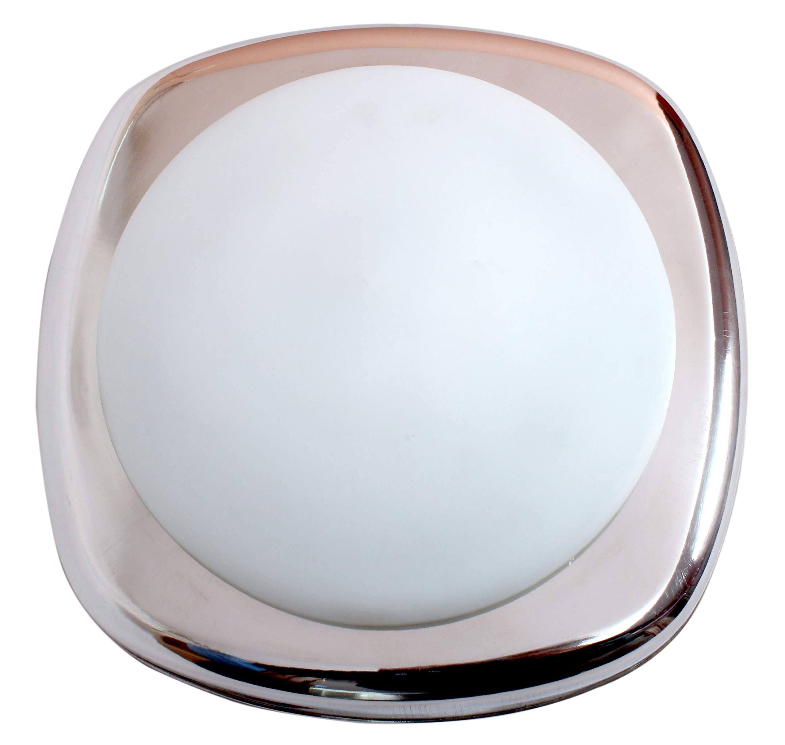 GENREEOutdoor Ceiling Surface Light, Silver, Square Shape