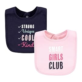Hudson Baby Unisex Baby Cotton Bibs, Empowerment, One Size