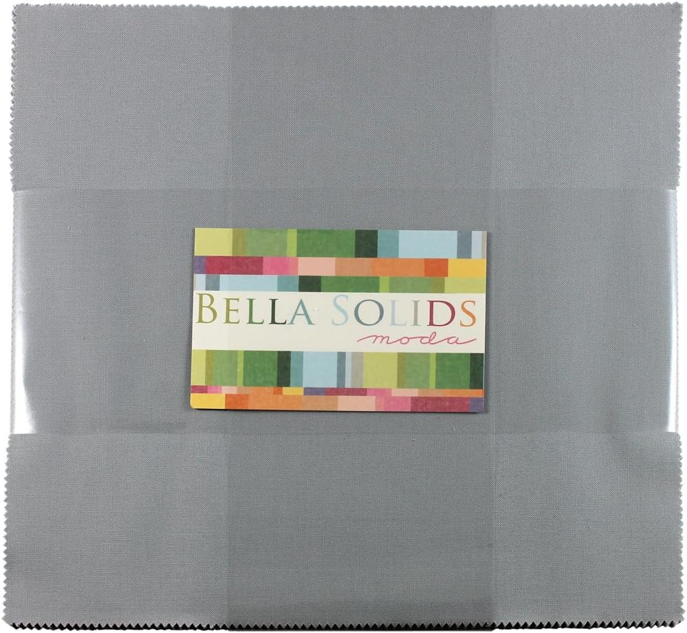 Bella Solids Silver Jr Layer Cake (9900JLC 183) by Moda House Designer for Moda