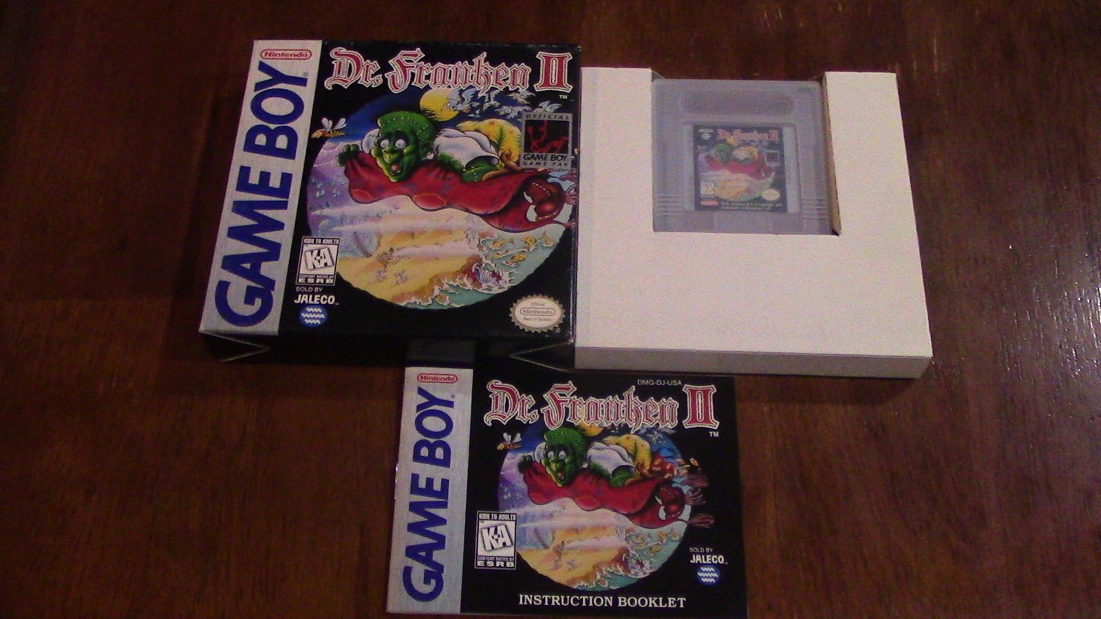 Jeux Game Boy - Dr Franken & Montezuma's Return (Pokémon Rouge Mentionné) - État Correct