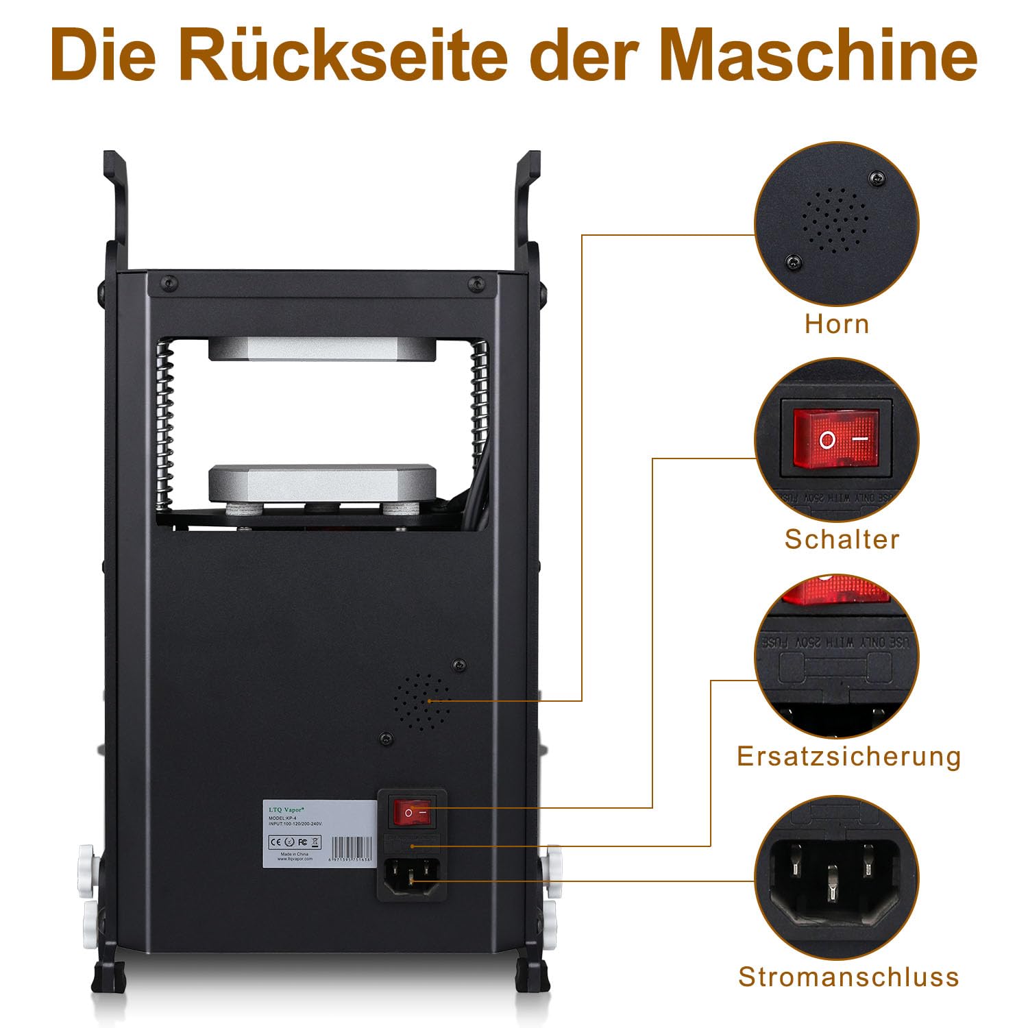 Rosin pressa 4 tonnellate macchina 600 W Colofonia macchina di estrazione KP-4 per colofonia e fiori secchi con controllo della temperatura