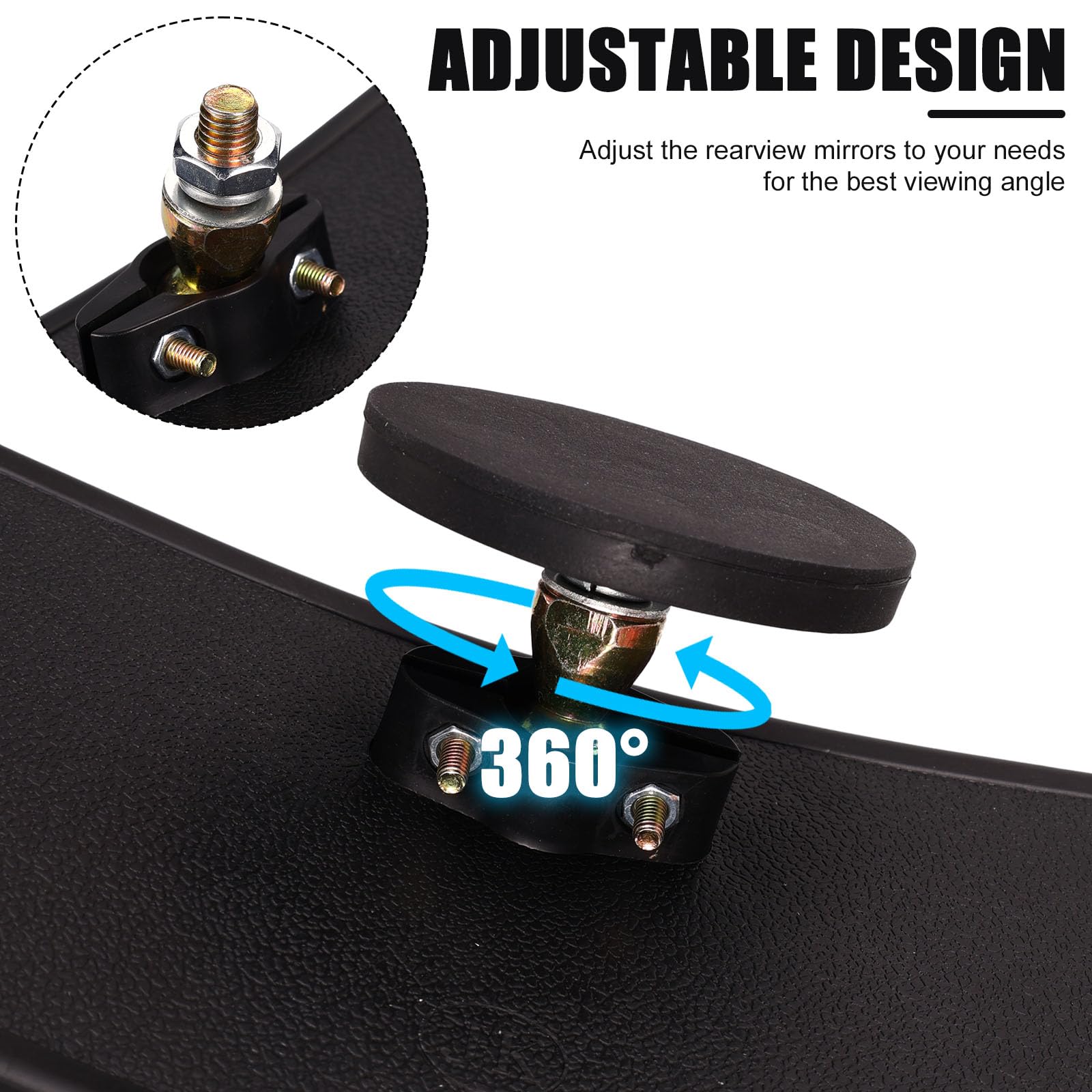2stk Magnetische Gabelstapler-Rückspiegel, Universelle Quadratische Magnetische Traktor-Seitenspiegel 360 Grad Verstellbar und Hochauflösender Rückspiegel für Verschiedene Gabelstaplermodelle