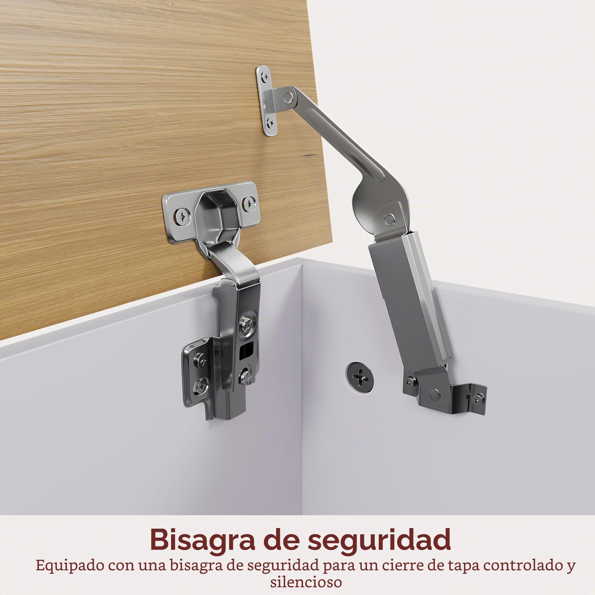 Vida Designs Arlington - Otomana de Almacenamiento, baúl de Madera con Tapa, Asiento, Taburete, Banco de Ventana, Mantas, Ropa de Cama, Caja de Juguetes, reposapiés, Color Blanco